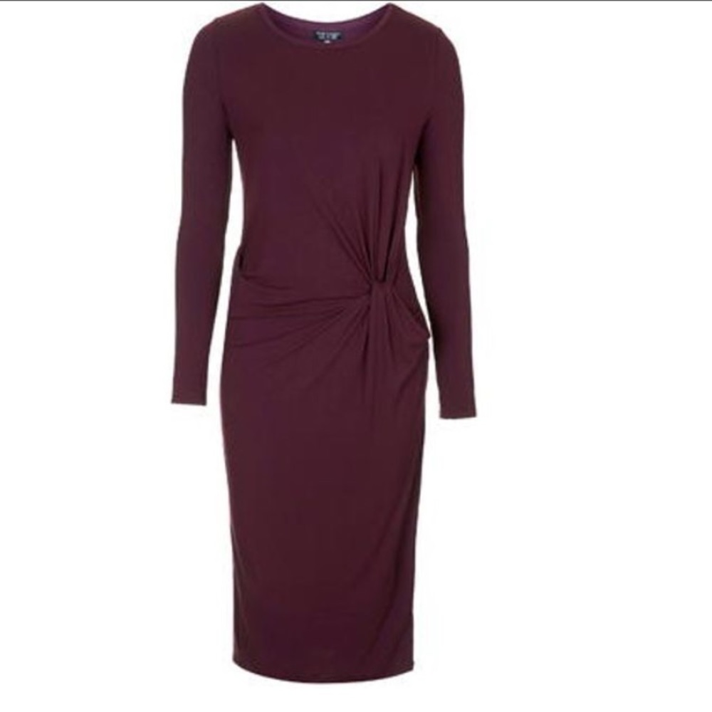 Burgundy bodycon dress